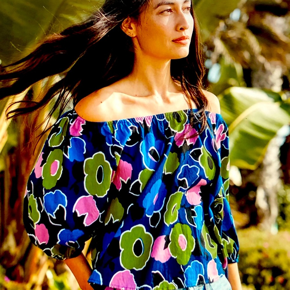 Floral Print off the shoulder top